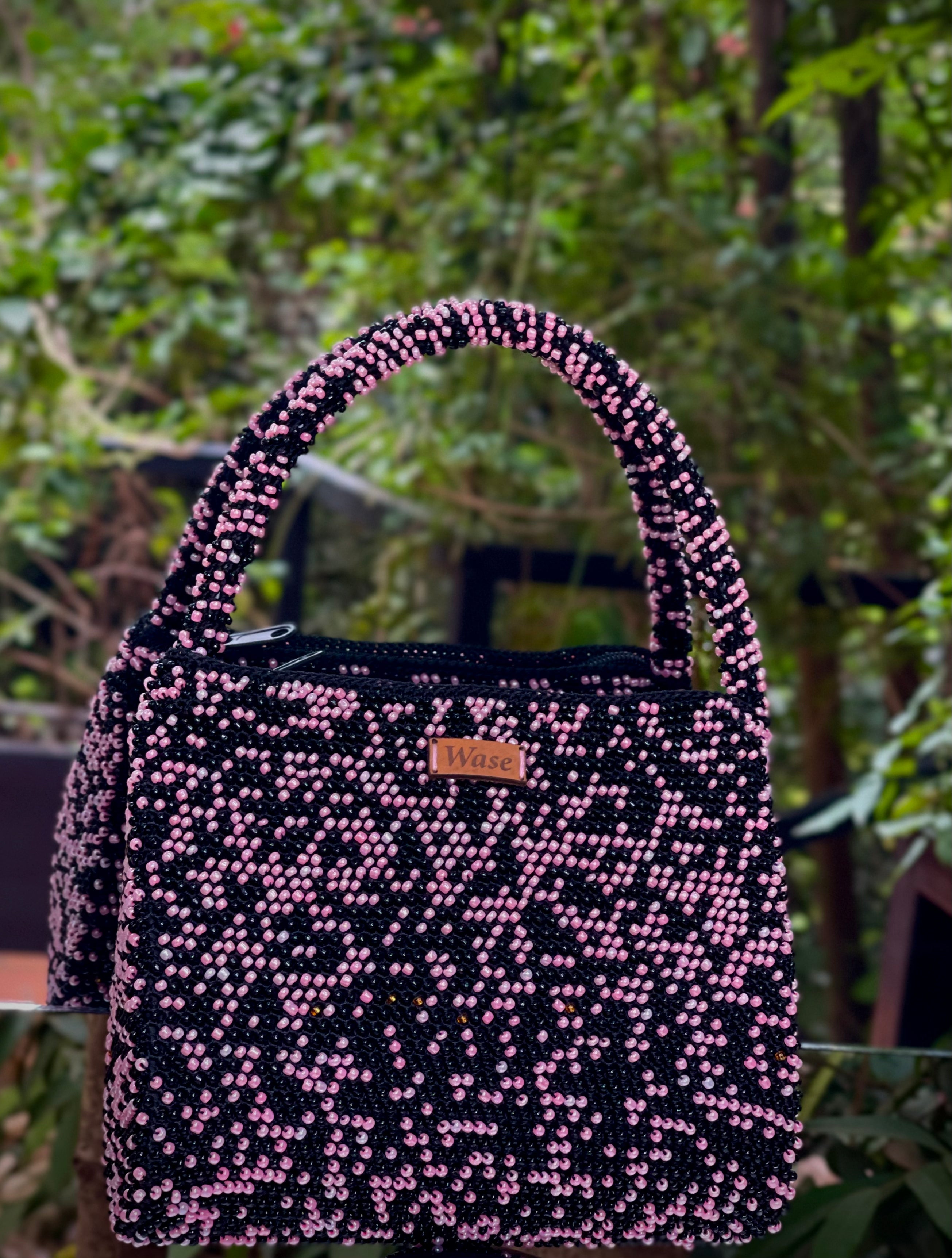 Blush Noir "Pink and Black" Wase Bag