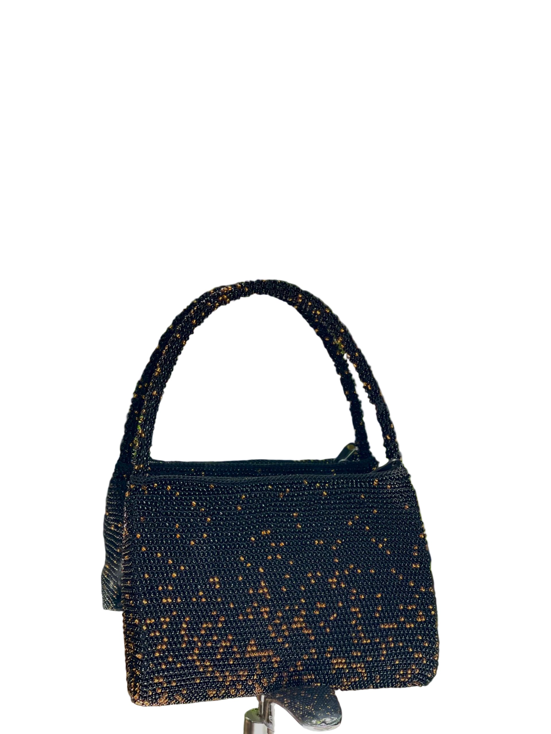 Midnight Spark Beaded Shoulder Bag