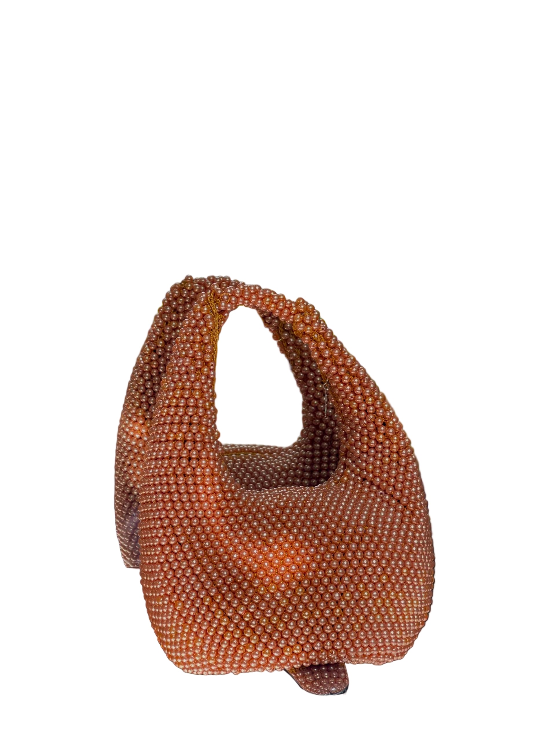 WASE Amber Glow Beaded Hobo Bag